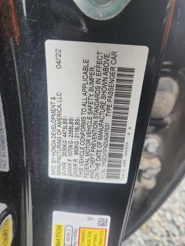 2022 HONDA ACCORD SPORT SE  