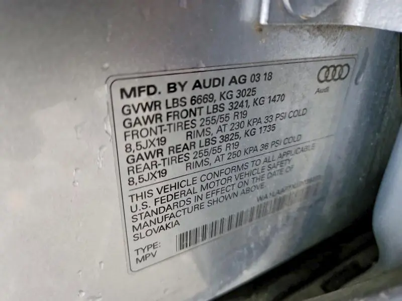 2018 AUDI Q7 PREMIUM PLUS  