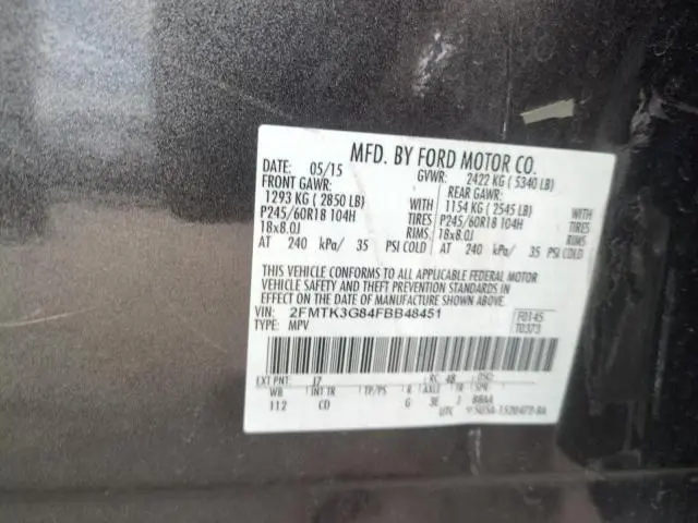 2015 FORD EDGE SE  