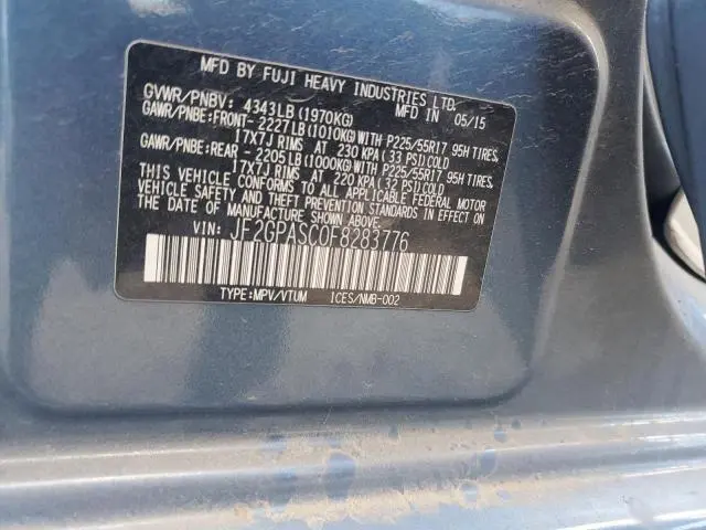 2015 SUBARU XV CROSSTREK SPORT LIMITED  