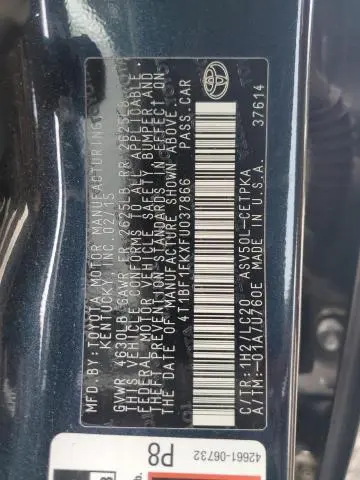 2015 TOYOTA CAMRY LE  