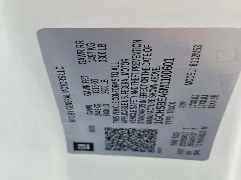 2021 CHEVROLET COLORADO   