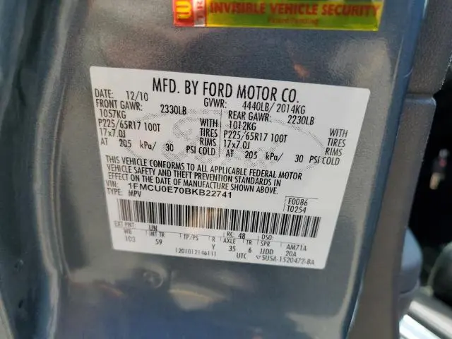 2011 FORD ESCAPE LIMITED  