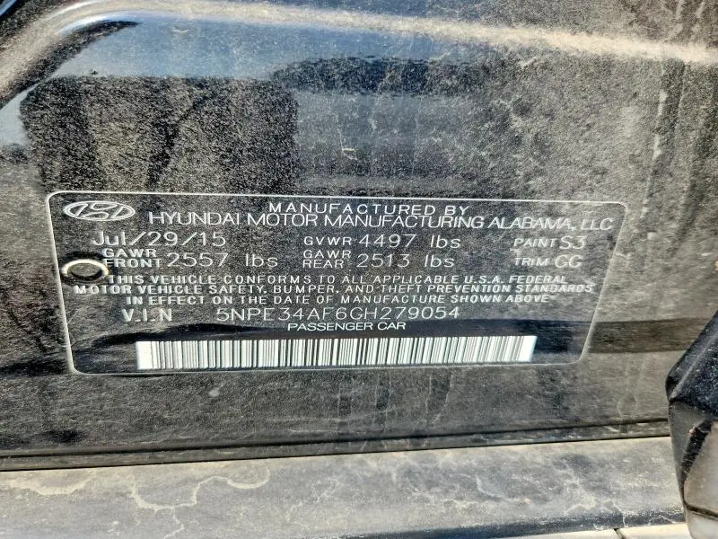 2016 HYUNDAI SONATA SPORT  