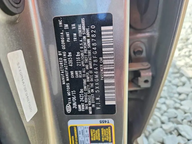 2015 KIA OPTIMA LX  
