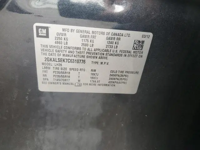 2012 GMC TERRAIN SLE  