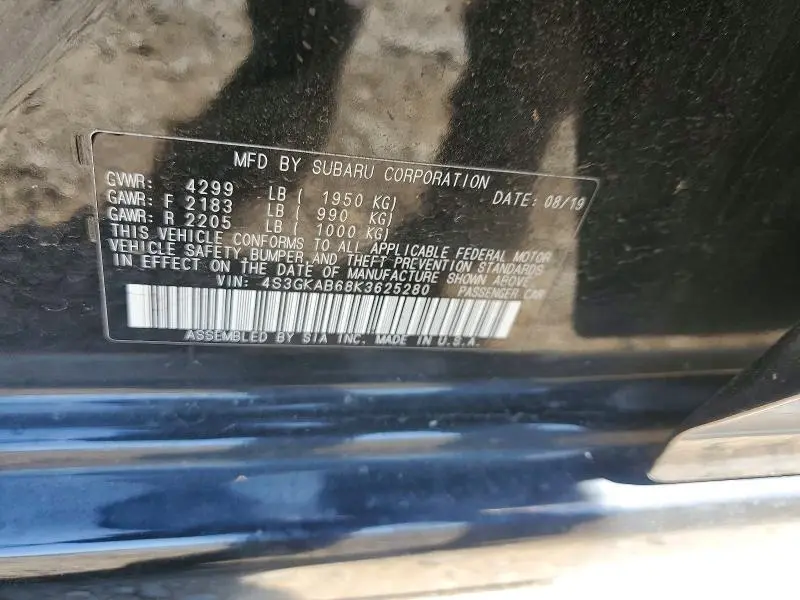 2019 SUBARU IMPREZA   