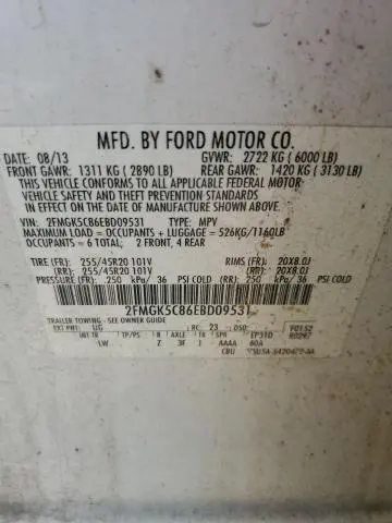 2014 FORD FLEX SEL  