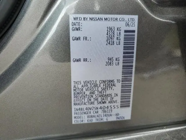 2025 NISSAN ALTIMA SV  