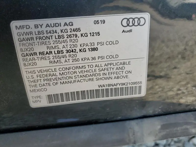 2019 AUDI Q5 PREMIUM PLUS  