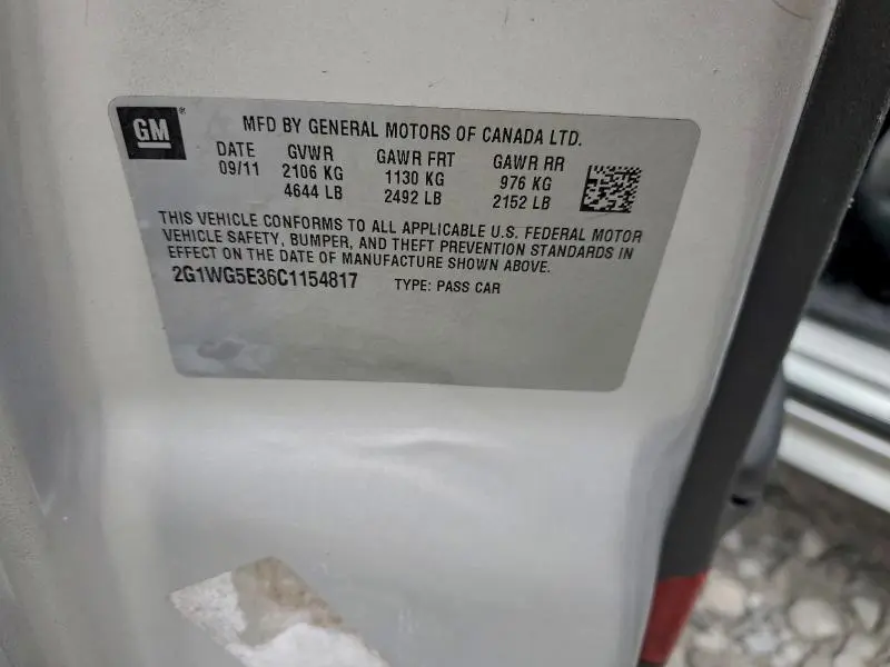 2012 CHEVROLET IMPALA LT  