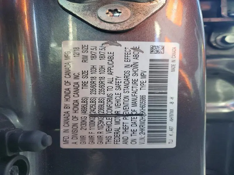 2019 HONDA CR-V EX  