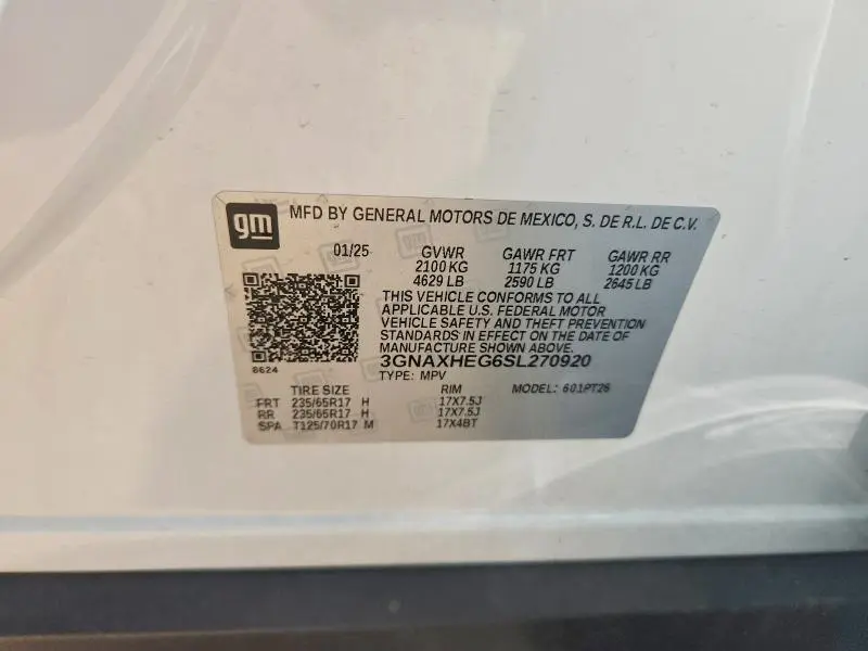 2025 CHEVROLET EQUINOX LT  