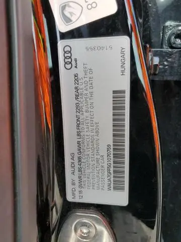 2016 AUDI A3 PREMIUM  