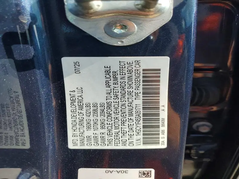 2025 HONDA ACCORD SE  
