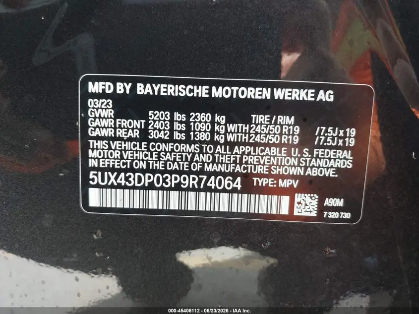 2023 BMW X3 SDRIVE30I