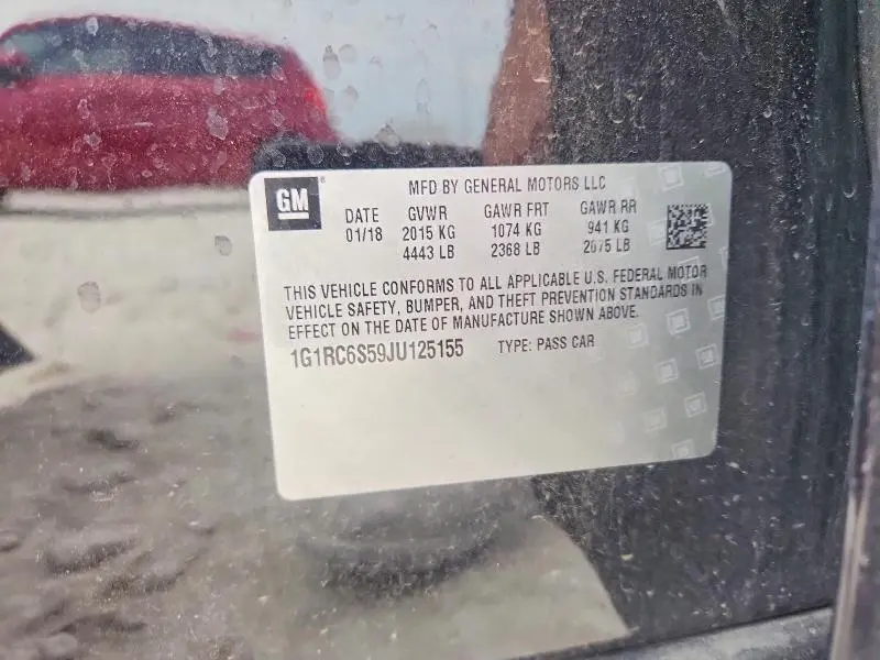 2018 CHEVROLET VOLT LT  