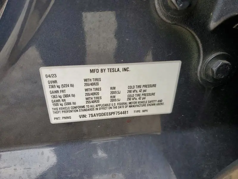 2023 TESLA MODEL Y   