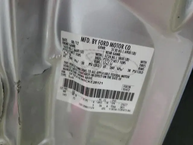 2012 FORD F150 SUPER CAB  