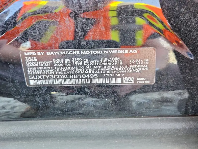 2020 BMW X3 SDRIVE30I  