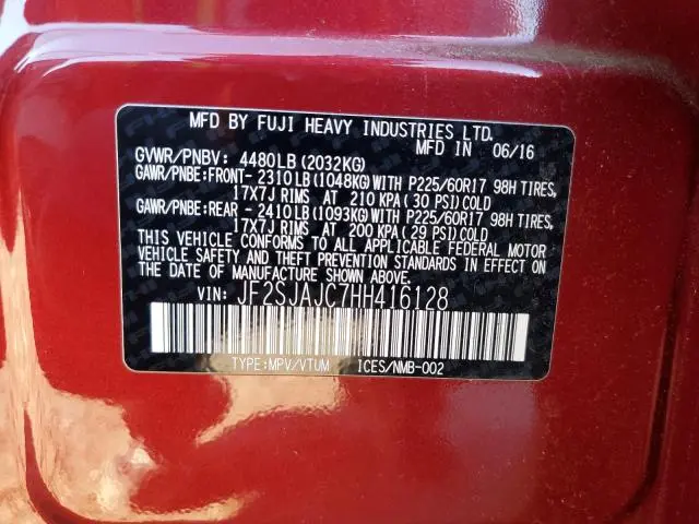 2017 SUBARU FORESTER 2.5I LIMITED  