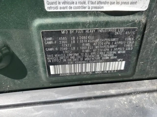 2011 SUBARU OUTBACK 2.5I PREMIUM  