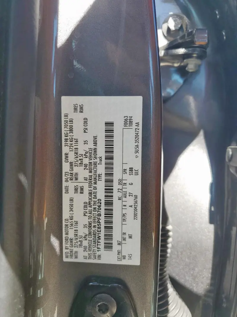 2023 FORD F150 SUPERCREW  