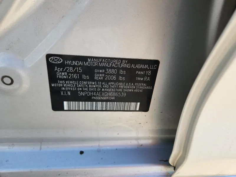 2016 HYUNDAI ELANTRA   