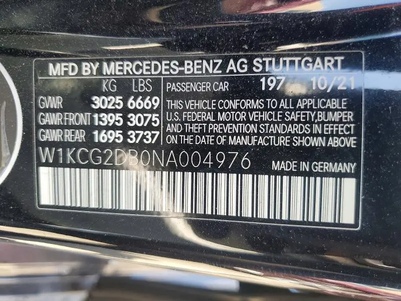 2022 MERCEDES-BENZ EQS SEDAN 450+  