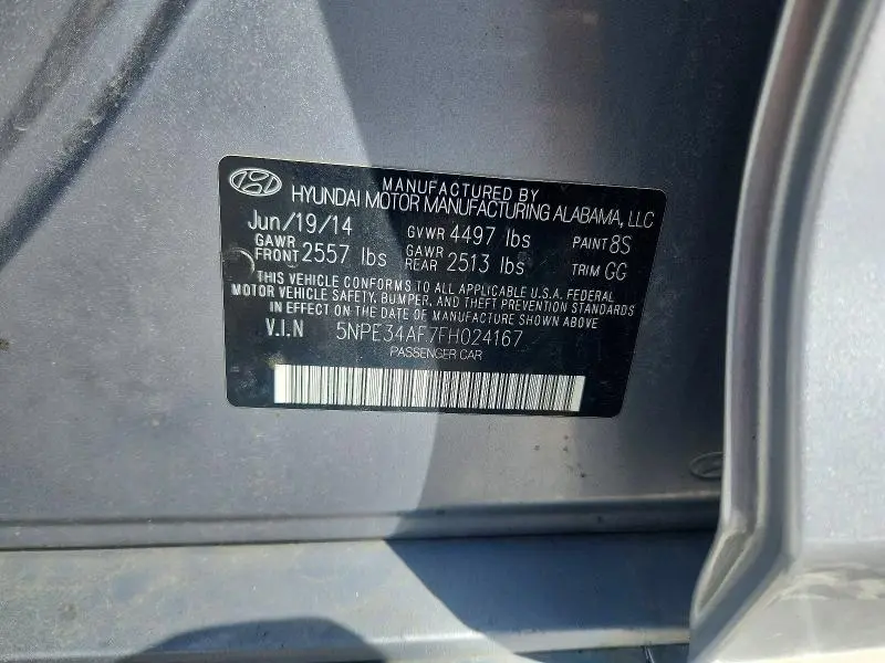 2015 HYUNDAI SONATA LIMITED  
