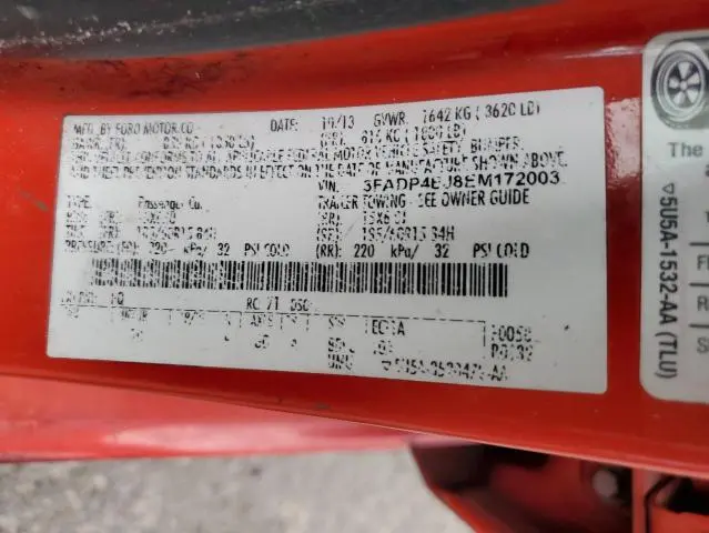 2014 FORD FIESTA SE  