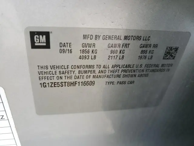 2017 CHEVROLET MALIBU LT  