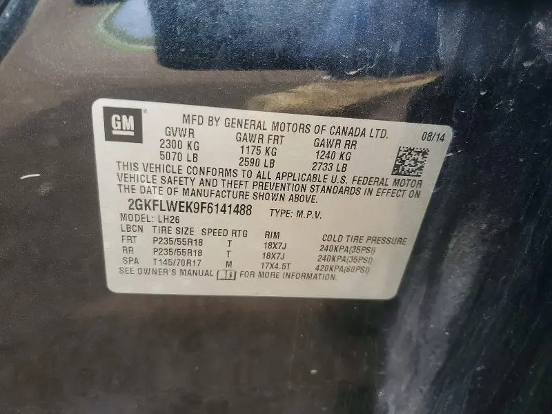 2015 GMC TERRAIN SLE  