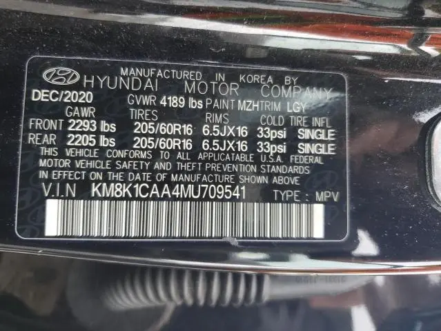 2021 HYUNDAI KONA SE