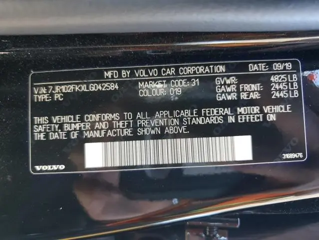 2020 VOLVO S60 T5 MOMENTUM  