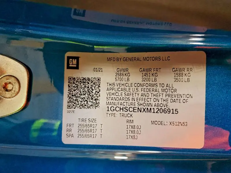 2021 CHEVROLET COLORADO LT  