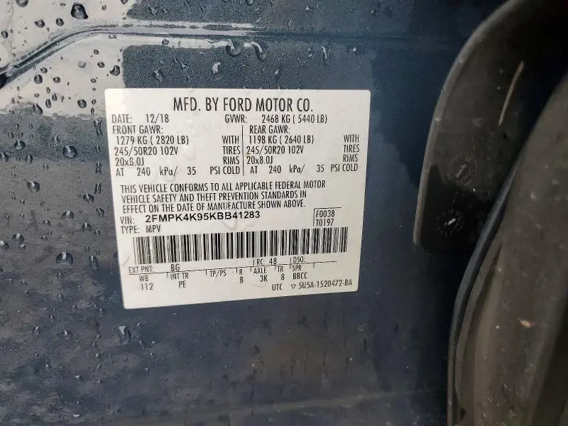 2019 FORD EDGE TITANIUM  