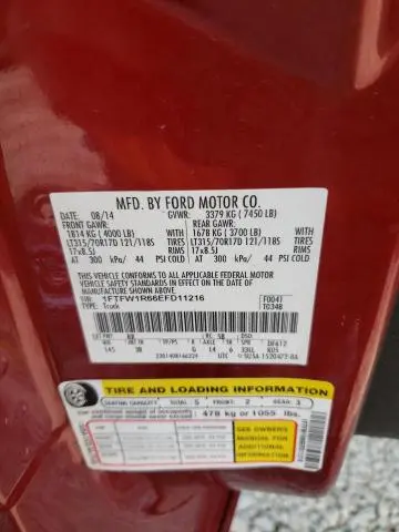 2014 FORD F150 SVT RAPTOR  