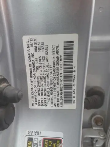 2013 HONDA CR-V LX  