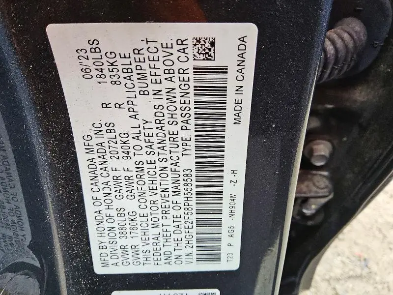 2023 HONDA CIVIC SPORT  