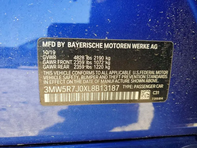 2020 BMW 330XI   