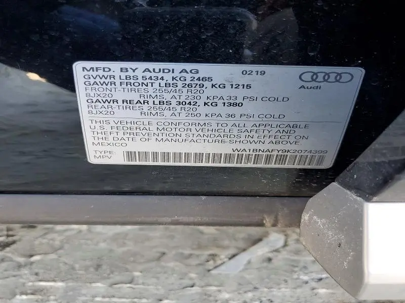 2019 AUDI Q5 PREMIUM PLUS  