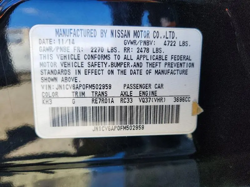 2015 INFINITI Q40 BASE  