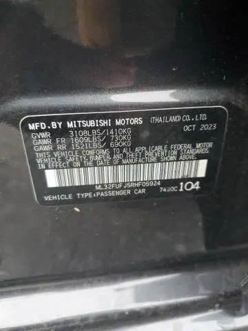 2024 MITSUBISHI MIRAGE G4 ES
