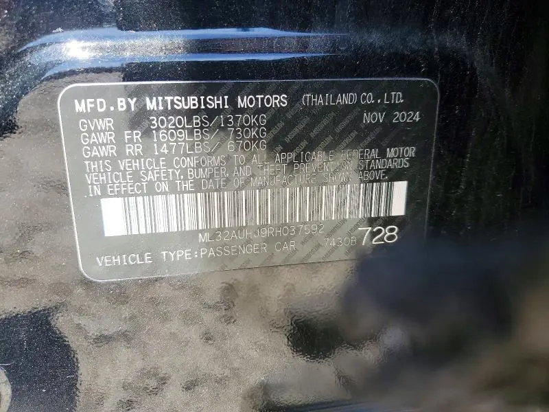 2024 MITSUBISHI MIRAGE ES  