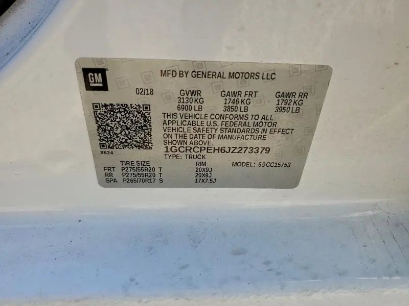 2018 CHEVROLET SILVERADO C1500 CUSTOM  