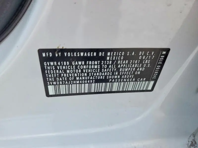 2017 VOLKSWAGEN JETTA SE  