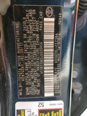2018 TOYOTA CAMRY L  
