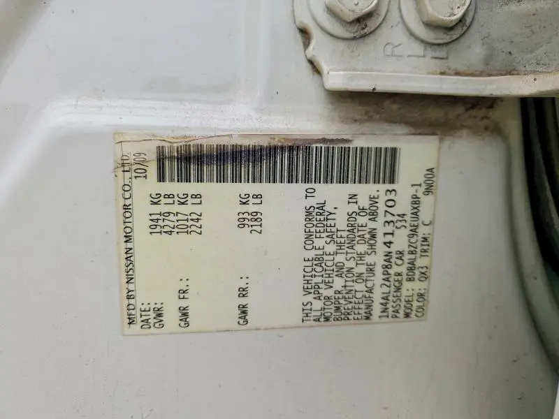2010 NISSAN ALTIMA 2.5  