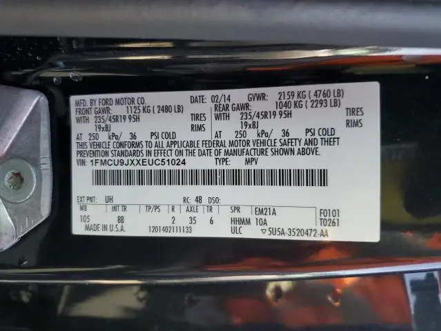 2014 FORD ESCAPE TITANIUM  